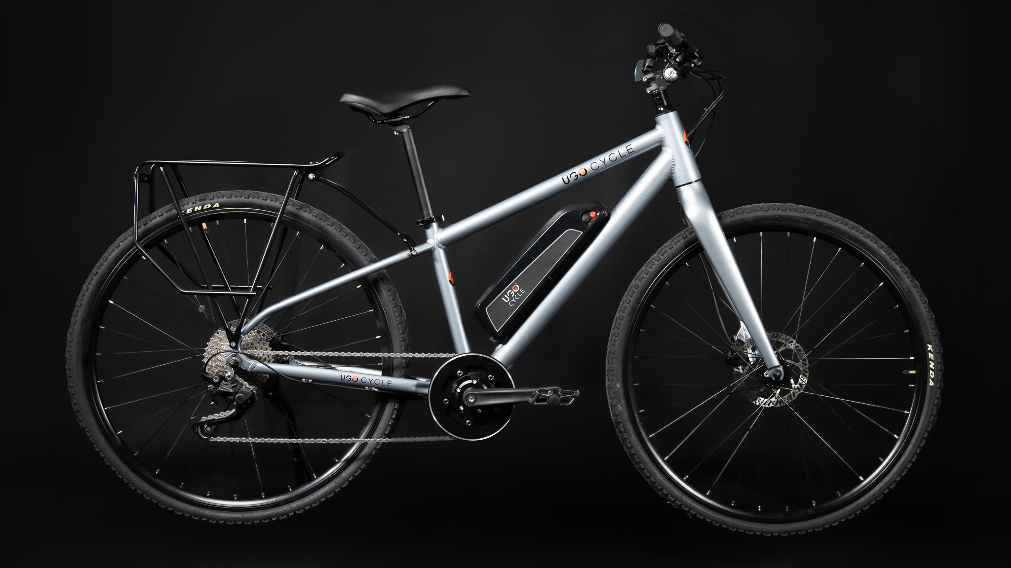 Hybride ‚lectrique - UGO Cycle Cadence XS-S - Profil droit - Fond noir